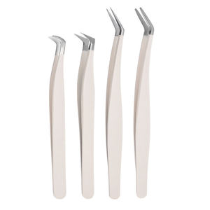 Pinzas para Injerto de Pestañas DANTRIC IMPLANTS RT-34, Profesionales, de Alta Calidad, con Logotipo Personalizado, de Acero Inoxidable, Punta Curva, Duraderas, para Cejas - Product Image 2
