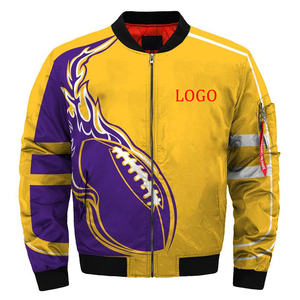 Livraison gratuite, nouvelle veste bomber de l'équipe de football américain Bengals, manches longues, vêtements chauds unisexes, vestes d'automne et d'hiver - Product Image 3