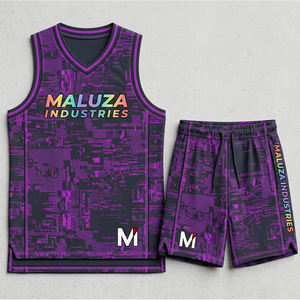 Ensemble de maillot et short de basketball sublimé léger, personnalisé avec logo, nom et numéro de l'équipe, tenue de basketball professionnelle - Product Image 1