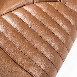 Blouson d'hiver classique marron 100% en cuir de mouton véritable personnalisable OEM pour homme grande taille - Product Image 5