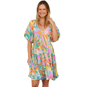 Mini Vestido Estampado Floral para Mujer, Ligero, Ropa de Verano - Product Image 4