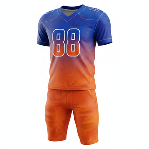 Uniforme Deportivo Personalizable de Fútbol Americano para Hombre, Transpirable, 100% Poliéster, Jersey y Pantalón Corto de Manga Corta, Personalizado en la Parte Delantera - Product Image 6