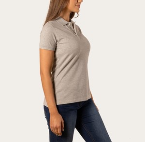 Polo de Manga Corta para Mujer, Color Sólido, Algodón Piqué, Corte Regular, Camisetas Polo Casuales, ODM OEM al por Mayor - Product Image 3
