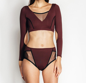 Haut et bas de danse pour femme en polyester/spandex, couleurs personnalisées disponibles, meilleure qualité, vêtements d'entraînement de pole dance avec logo - Product Image 5