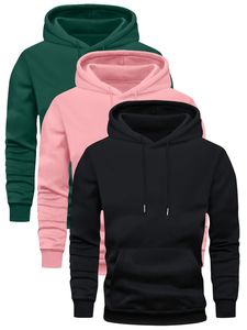 Sudadera con Capucha para Hombre, 100% Algodón, Forro Polar, Transpirable, Antipilling, Corte Regular, Sudadera de Invierno - Product Image 2