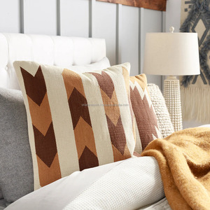 Funda De Almohada portátil Kilim fabricante indio tejido a mano 18x18 cojín con patrones Boho Decoración Para sala de estar - Product Image 4