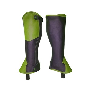 Customized Cowhide Leather Horse Riding Chaps Adjustable Equestrian Half Chaps Heavy Duty Horseback Riding <b>Protective</b> <b>Shield</b> - Product Image 5