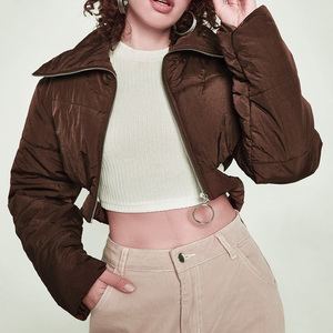 Amazing Industries OEM Wholesale Custom Women's Winter Full Sleeve Short Bomber <b>Jacket</b> Waterproof Quick Dry Breathable - Product Image 4