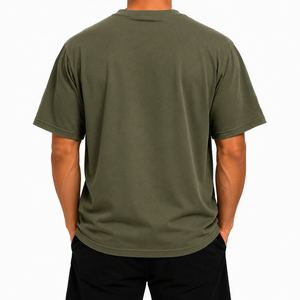 Camiseta de Algodón para Hombre, Personalizada con Serigrafía, Tejida, Ultra Suave, Cuello Redondo, Corte Cuadrado, Hombros Caídos, Talla Grande - Product Image 2