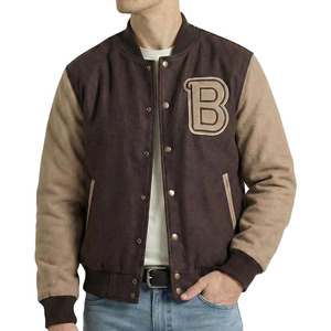 Custom Logo Made <b>Long</b> Sleeve <b>Men</b> Fleece Varsity <b>Jacket</b> For Sale 2026 Clothing Manufacturers Custom Baseball Varsity <b>Jacket</b> - Product Image 1