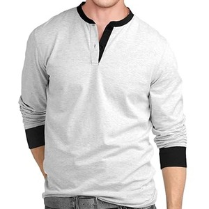 เสื้อยืดคอกลมแขนสั้นทรงปกติสำหรับผู้ชาย สีมัสตาร์ด ผ้าเจอร์ซีย์คอตตอน 100% แต่งขอบตัดกัน สไตล์ลำลอง ระบายอากาศได้ดี น้ำหนัก 220 กรัม ด้านหน้า - Product Image 4