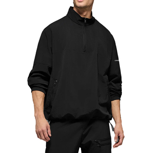 Top Trending Men's Lightweight Quarter Zip Track Pullover Nylon Windbreaker Outdoor Training Jacket Casual Sports Pullover OEM - Product Image 1