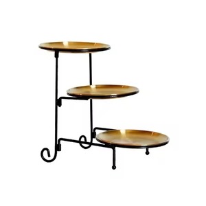 Support à gâteau en métal pour restaurant, présentoir à gâteau, plateau de service pour desserts, décoration de table de mariage - Product Image 2