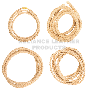 Cordón de Cuero Bolo Trenzado Redondo Natural de 5 mm de Cuero Vacuno Genuino para Bisutería y Manualidades de Calidad Profesional - Product Image 2