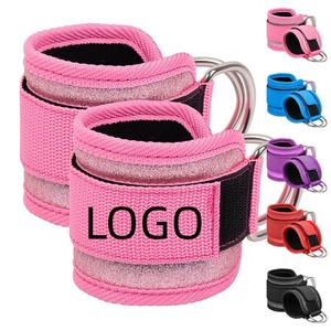 Top Quality New Arrival Padded Gym Black Cable Ankle Cuffs Fitness Accessories s Ankle <b>Straps</b> for Cable Machines - Product Image 4
