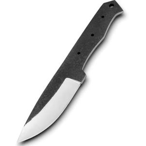 Cuchillo de caza y camping de acero al carbono OEM al por mayor, con hoja de 8 pulgadas, punta caída, esqueletizado, espiga completa, para desollar, suministro para cuchilleros DIY - Product Image 1