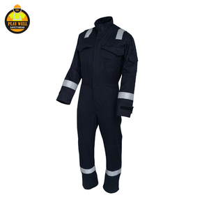 Combinaison de travail réfléchissante 100% coton avec fermeture éclair, uniforme de travail de sécurité, combinaison de travail - Product Image 3