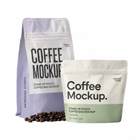 Bolsa de Embalaje de Café Mate Personalizada, Biodegradable, de PE, con Cierre de Cremallera y Válvula, Impresa en Huecograbado, Resellable, para Alimentos