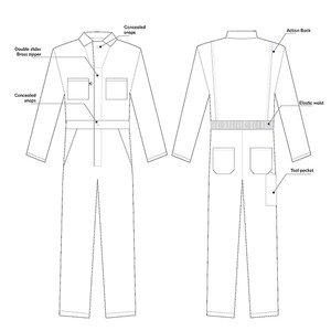 Wholesale Custom <b>Men</b>’s <b>Work</b> Coverall High Visibility <b>Overalls</b> Mechanics Workwear Jumpsuit Multi Pockets Durable Safety Uniform - Product Image 6