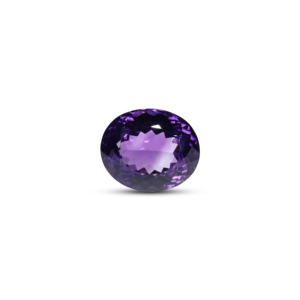 Loose 25.5 Carat Natural Amethyst Oval Cut Gemstone for Fine Jewelry - Product Image 1