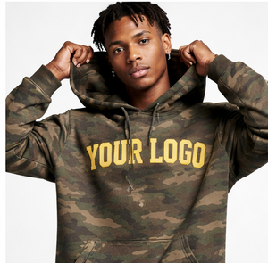 Sweat à capuche camouflage personnalisé pour homme, pull épais, streetwear, fabricant OEM, vente en gros - Product Image 2