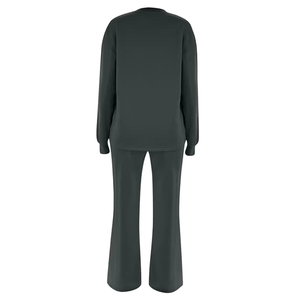 Women Lightweight Cotton Sweatsuit Set Hooded Sweatshirt Drawstring Closure Loose Fit Jogger Pants Comfortable Two Piece for - Product Image 1