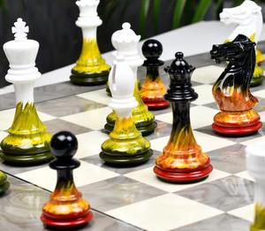 Piezas de Ajedrez de Madera Staunton Premium con Acabado Flame Frost, Rey de 4.0 Pulgadas, Doble Reina, al Mejor Precio - Product Image 3