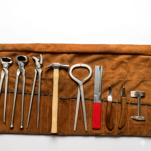 Kit de Herramientas de Herrador de Caballos de Grado Élite, Juego Completo para el Cuidado de Pezuñas, Equipo de Acero Forjado de Alta Resistencia para Herrado Profesional - Product Image 2