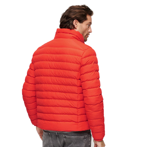 Blousons d'hiver matelassés en duvet noir à capuche pour hommes, personnalisables avec logo, en nylon, pour l'extérieur, vente en gros - Product Image 3