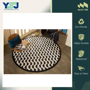Large gamme de tapis d'extérieur imperméables de qualité supérieure d'origine thaïlandaise, 100% polypropylène, tapis rond en plastique à vendre - Product Image 5