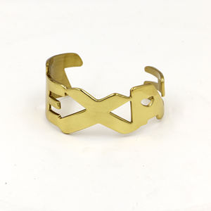 Handmade Raw Brass Cuff <b>Bracelet</b> for Women - Geometric Cut Out Open Bangle - Minimalist Statement Jewelry - <b>Adjustable</b> Gift - Product Image 5