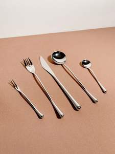 Ensemble de couverts en acier inoxydable au design moderne, résistant à la rouille, finition polie, pour mariage, hôtel et usage domestique - Product Image 3