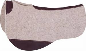 Tapis de selle polyvalent en cuir de vachette avec rembourrage en laine, doublure en polaire et bordure marron pour l'équitation western - Product Image 5