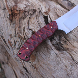 Cuchillo de Carnicero de Hoja Fija de Alta Resistencia, Núcleo de Acero Damasco VG-10, Estilo Vintage, Mango de Madera, Uso en Cocina, Ambidiestro - Product Image 2