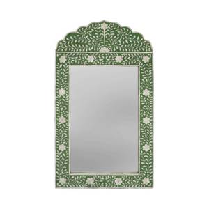 Stylish Good Quality Wall Mirror <b>Frame</b> Handmade Green Floral Bone Inlay <b>Arch</b> Wall Mirror Traditional Decorative Wood <b>Frame</b> - Product Image 1