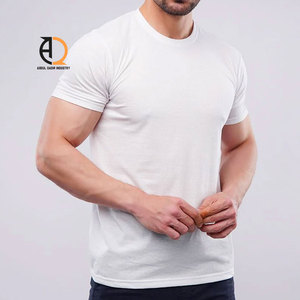 T-shirt en coton 100% lourd de qualité supérieure, col rond, coupe ample pour homme, t-shirt uni - Product Image 6