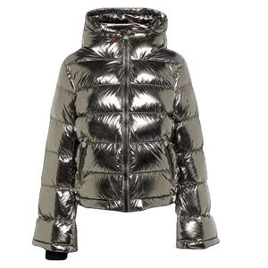 เสื้อแจ็คเก็ตทรงหางยาวเมทัลลิกสำหรับผู้หญิง เสื้อผ้าแฟชั่น Chamarras Mujer เสื้อแจ็คเก็ตสีสันสดใสเมทัลลิกสำหรับผู้หญิง เสื้อโค้ทสะท้อนแสง - Product Image 2