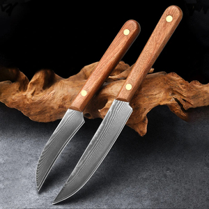 Cuchillo de Cocina de Acero de Damasco, Cuchillo para Pelar Frutas, Cuchillo Afilado para Cortar Carne y Verduras, Herramienta de Cocina Ligera y Fácil de Usar - Product Image 6
