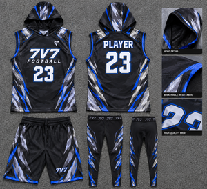 Tenues d'équipe sportive de qualité supérieure, nouveau design, sublimation, uniformes 7 sur 7, sur mesure, ensemble d'uniformes 7v7 - Product Image 5