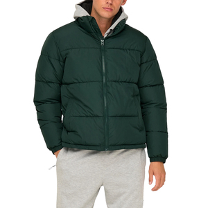 Chaquetas Acolchadas para Clima Frío, Chaqueta Acolchada con Capucha para Hombre, Relleno de Algodón de Alta Calidad, Exterior de Nailon/Poliéster - Product Image 1