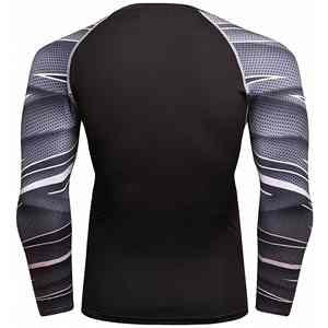 New Arrival Slim Fit <b>Compression</b> <b>Shirt</b> Men Weightlifting Cross Training High Elasticity Body Shaping Men <b>Compression</b> <b>Shirt</b> - Product Image 3