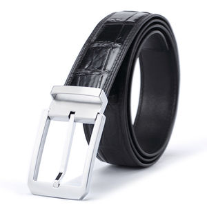 Ceintures en cuir croco décontractées pour hommes de haute qualité en gros avec boucles en alliage, longueur personnalisée, durables, support OEM/ODM du Vietnam - Product Image 2