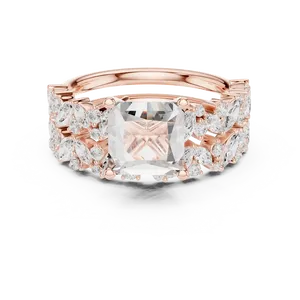 Anillo de compromiso de oro macizo de 18K con diamante de laboratorio de 2 quilates con corte princesa certificado IGI, diseño de racimo marquesa con tallo dividido, VVS E-F - Product Image 5