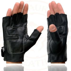 Guantes de Motociclismo Urban Flame Pro sin Dedos, de Cuero, con Palma Acolchada de Gel y Correa Ajustable, Proveedor Mayorista, Pedidos al por Mayor - Product Image 2