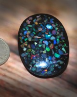 Opale doublet ovale de qualité AAA+++ créée en laboratoire, cabochon 80 CT, opale superposée, pierre libre pour bagues, pendentifs, bijoux personnalisés, vente en gros
