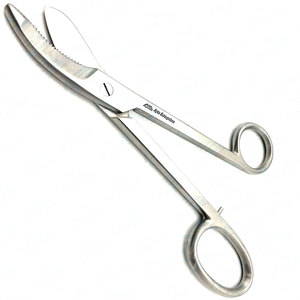 Surgical Instruments Scissors Stainless Steel Instruments 24 Cm Bruns <b>Plaster</b> Shear One Serrated <b>Plaster</b> Scissors - Product Image 1