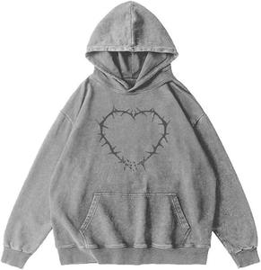 Nouveautés tendance : sweats à capuche personnalisés effet délavé pour hommes, streetwear de haute qualité, sweats à capuche effet délavé pour hommes en gros - Product Image 5