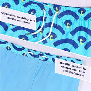 Shorts de jogging pour hommes avec cordon de serrage et poches latérales, imprimés par sublimation, shorts de plage et de natation respirants à séchage rapide, shorts de fitness - Product Image 4