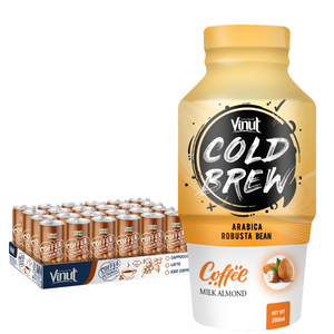 กาแฟอาราบิก้าสกัดเย็น กระป๋องอะลูมิเนียม 280 มล. ปราศจาก GMO ปราศจากนม ปราศจากกลูเตน VINUT ผู้จัดจำหน่ายขายส่ง รับผลิตแบรนด์ส่วนตัว OEM 8 บริกซ์ - Product Image 1