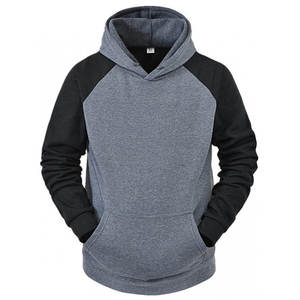 Ensemble de survêtement gris à capuche pour homme, sweat-shirt à manches longues avec poches latérales, tenue décontractée d'automne, coupe classique avec blocs de couleur - Product Image 2